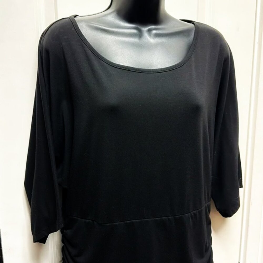 Peter Nygard Black Dolman Sleeve Blouse L